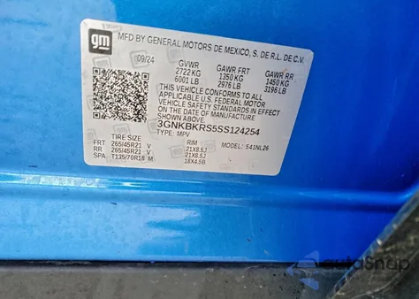 2025 Chevrolet Blazer Rs from USA, damaged, VIN 3GNKBKRS5SS124254